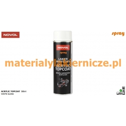 NOVOL SPRAY ACRYLIC TOPCOAT WHITE GLOSS 500ml materialylakiernicze.pl